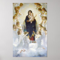 Virgin Mary and Jesus with angels