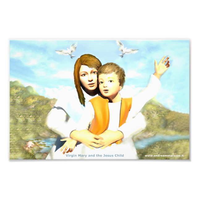 Virgin Mary and the Child Jesus Photo Print (Front)