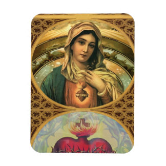 Virgin Mary and the Sacred Heart of Jesus Magnet