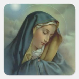 Virgin Mary Assumption Square Sticker