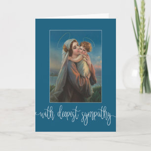 Virgin Mary Baby Jesus Funeral Sympathy Condolence Card