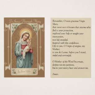 Virgin Mary Baby Jesus  Memorare Prayer