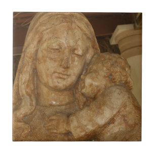 Virgin Mary & Baby Jesus Statue Tile