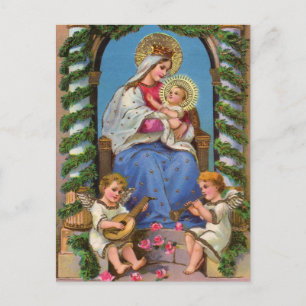 Virgin Mary Baby Jesus Vintage Christmas Postcards