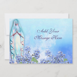 Virgin Mary Blessing Message Greeting Card