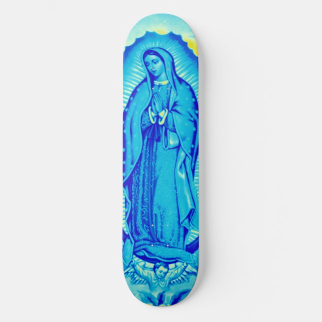 Virgin Mary Blue Skate Deck (Front)