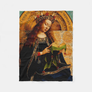 Virgin Mary by Jan van Eyck Fleece Blanket