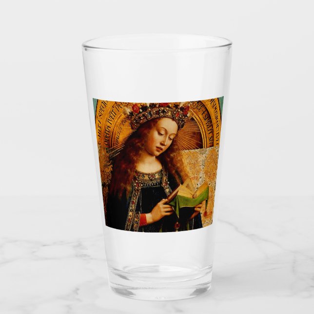 Virgin Mary by Jan van Eyck Glass (Front)