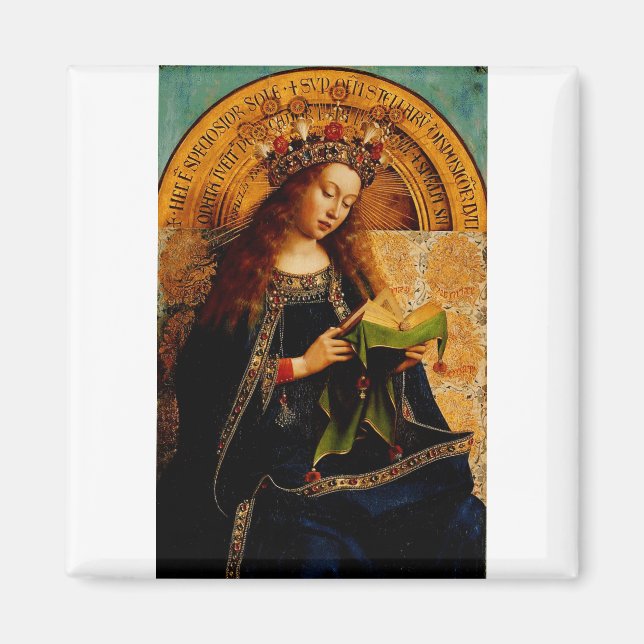 Virgin Mary by Jan van Eyck Magnet (Front)