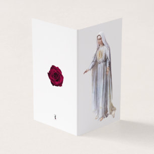 Virgin Mary Catholic Condolence Thank You Cards