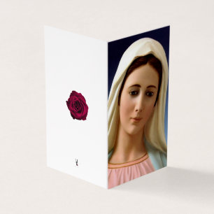Virgin Mary Catholic Condolence Thank You Cards
