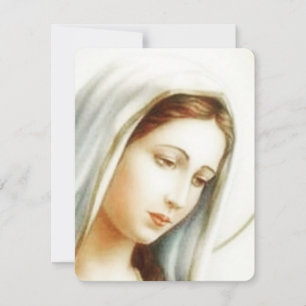 Virgin Mary Catholic Funeral Memorial Holy Card