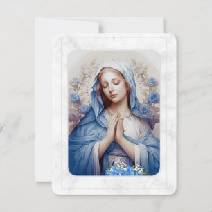 Virgin Mary Catholic Funeral Memorial Holy Card