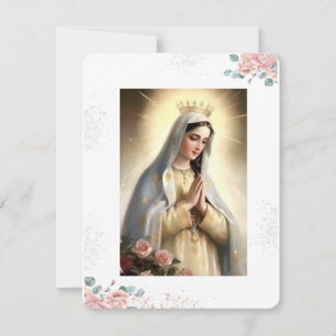 Virgin Mary Catholic Funeral Memorial Holy Card