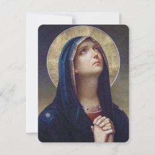 Virgin Mary Catholic Funeral Memorial Holy Card