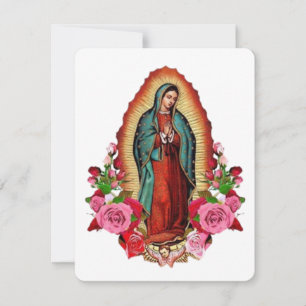Virgin Mary Catholic Funeral Memorial Holy Card