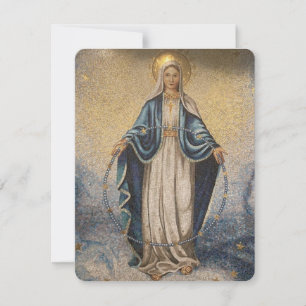 Virgin Mary Catholic Funeral Memorial Holy Card