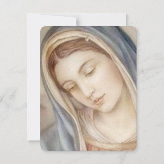 Virgin Mary Catholic Funeral Memorial Holy Card (Front)