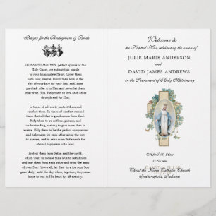 Virgin Mary Catholic Latin Mass Wedding Program