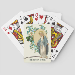 Virgin Mary Catholic Religious Lady of Grace Playing Cards