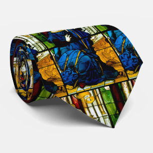 Virgin Mary Catholic  Religious Stained Glass Tie