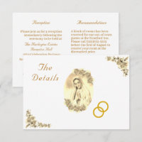 Virgin Mary Catholic Sepia Wedding Enclosure Card