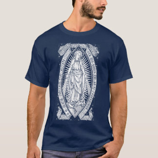 Virgin Mary Catholic Vintage Engraving T-Shirt