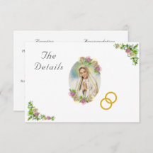 Virgin Mary Catholic Wedding Enclosure Card