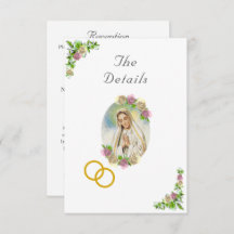 Virgin Mary Catholic Wedding Enclosure Card