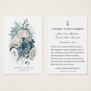Virgin Mary Catholic Wedding Prayer Card 