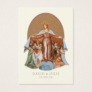 Virgin Mary Catholic Wedding Prayer Card