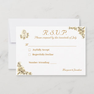 Virgin Mary Catholic Wedding Response Card
