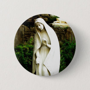 Virgin Mary Garden Statue Pin