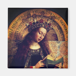 Virgin Mary - Ghent Altarpiece by Jan van Eyck Magnet