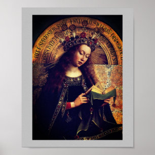 Virgin Mary - Ghent Altarpiece by Jan van Eyck Poster