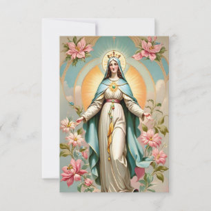 Virgin Mary greeting card, Catholic card
