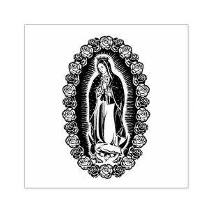 Virgin Mary Guadalupe  Prayer Catholic Religious Rubber Stamp