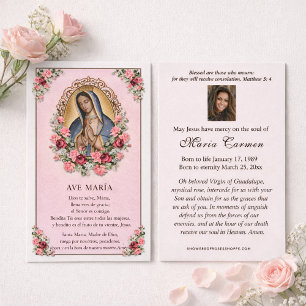 Virgin Mary Guadalupe Roses Catholic Funeral