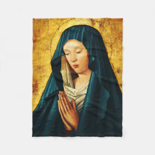 Virgin Mary Hodegetria Byzantine Catholic Icon Art Fleece Blanket