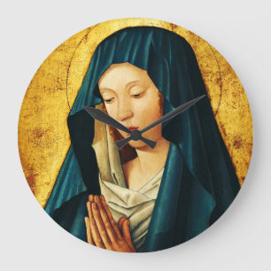 Virgin Mary Hodegetria Byzantine Catholic Icon Art Large Clock