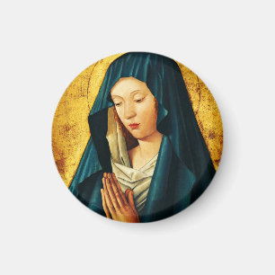 Virgin Mary Hodegetria Byzantine Catholic Icon Art Magnet
