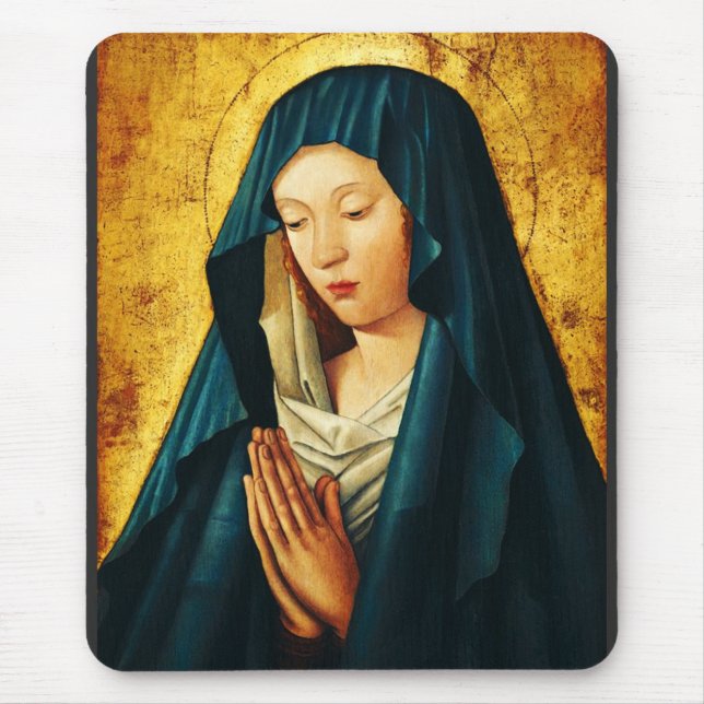 Virgin Mary Hodegetria Byzantine Catholic Icon Art Mouse Mat (Front)