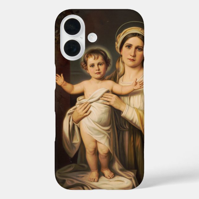 Virgin Mary holding baby Jesus  Case-Mate iPhone Case (Back)