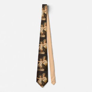 Virgin Mary holding baby Jesus Tie