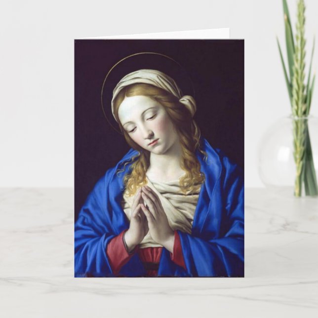 Virgin Mary in Prayer card (Front)