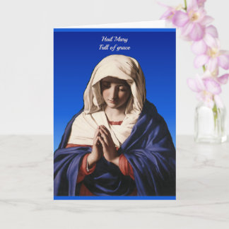 Virgin Mary In Prayer Get Well Personalise Card