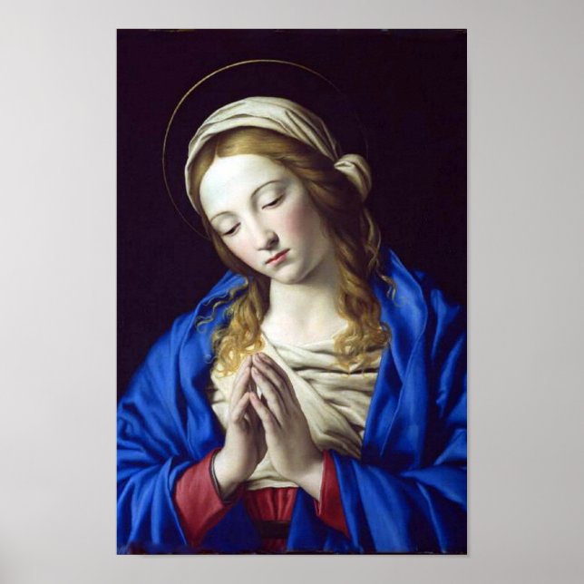 Virgin Mary in Prayer poster (Front)