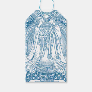 Virgin Mary & Jesus Blue & White Elegant Wrapping Gift Tags