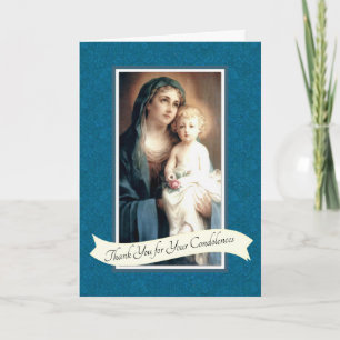 Virgin Mary Jesus  Catholic Condolence Thank You