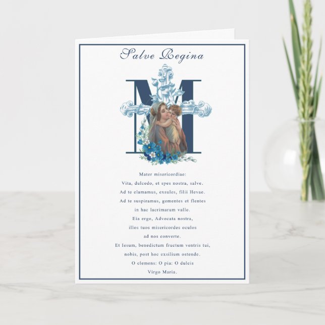 Virgin Mary Jesus Catholic  Prayer Religious Card (Front)